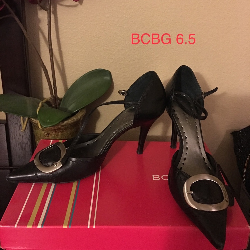 Black pointy heels